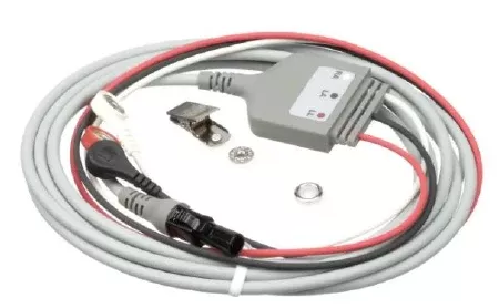 Welch Allyn 3 Lead ECG Cable 8 Foot, With 2 Snap-On Electrode Connectors Propaq Patient Monitors - M-763798-2146 | Each