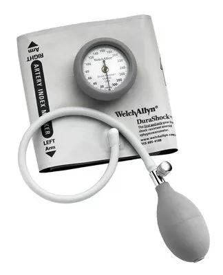 Welch Allyn Aneroid Sphygmomanometer with Cuff DuraShock 2-Tube Pocket Size Hand Held Adult Size 12 Cuff - M-449507-4047 | Each