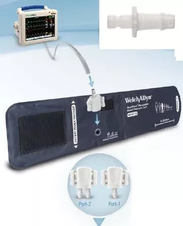 Welch Allyn Blood Pressure Cuff FlexiPort Adult Arm Medium Cuff 25 - 34 cm Nylon Cuff - M-653635-1269 | Each