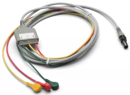 Welch Allyn Cable 8 Foot, One Piece, 3 Wire, With Snap Electrode Connection - M-661286-2995 | Each