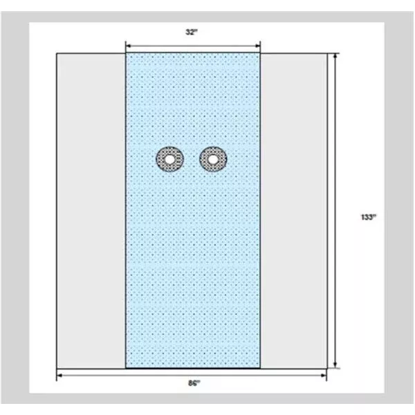 WelmedDrape Angiography Fenestrated 86x133" Sterile 20/Ca