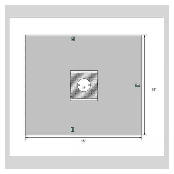 WelmedDrape Eye Surgical Clearview Fenestrated 16x16" Sterile Ea, 40 EA/CA (1501-1020)