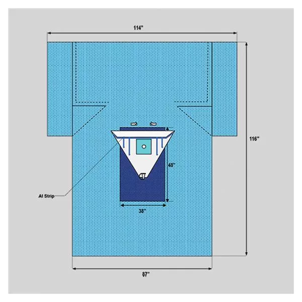 WelmedDrape Knee Arthroscopy 2-1/2" Fenestrated 114x87x116" Sterile Ea, 8 EA/CA (1222-8535)