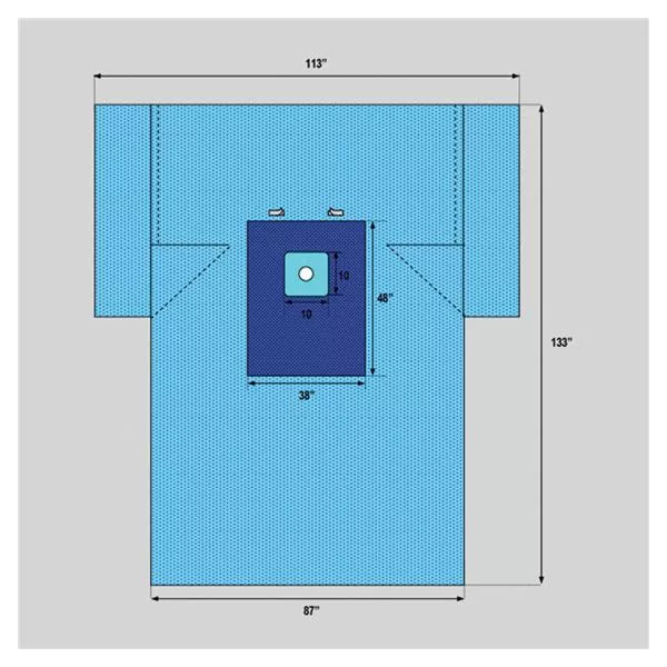 WelmedDrape Lower Extremity Lower Extremity 2.5 Fen 113x133 T Strl Ea, 14 EA/CA (1222-8430)