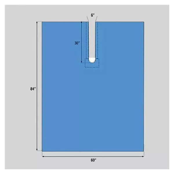 WelmedDrape Orthopedic U-Shaped Fenestrated 60x84" Sterile Ea, 55 EA/CA (1222-1920)