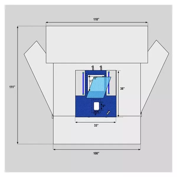 WelmedDrape Sheet Fenestrated 110x111x100" Clear Blue Sterile 20/Ca