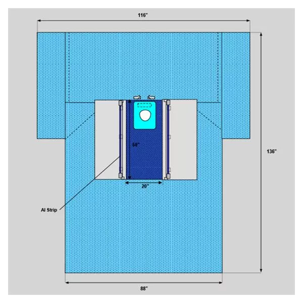 WelmedDrape Sheet Fenestrated 116x136x88" Blue Sterile 12/Ca