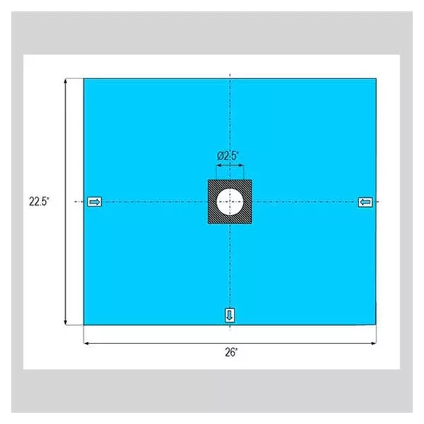 WelmedDrape Surgical Clearview Fenestrated 22-1/2x26" Small Sterile Ea, 100 EA/CA (1501-1092)