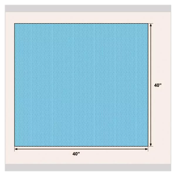 WelmedDrape Surgical Non-Fenestrated 40x40" Blue 120/Ca