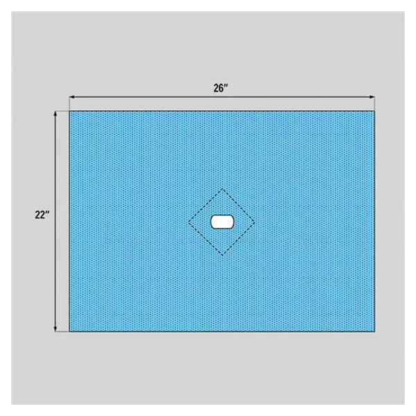 WelmedDrape Surgical Protect5 2x3" Fenestrated 21x26" Sterile 240/Ca