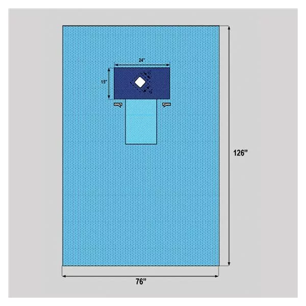 WelmedDrape Thyroid 5x5" Diamond Fenestrated 76x126" 18/Ca