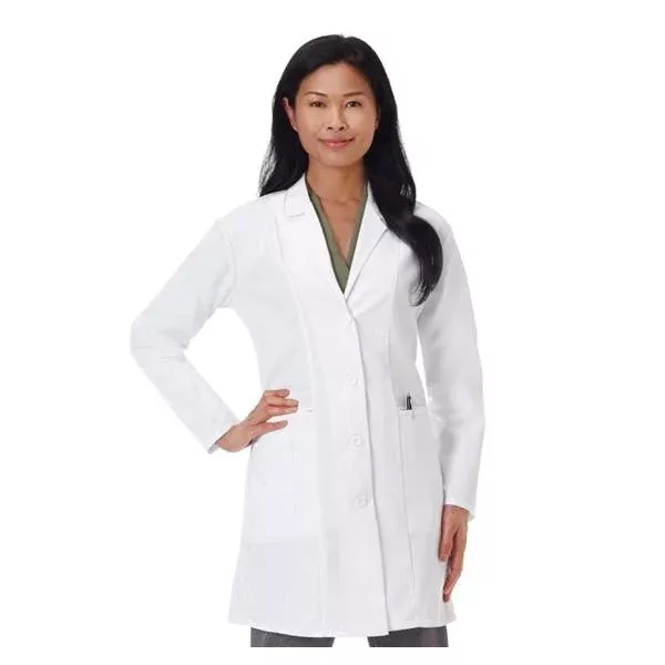 White Swan Uniform Coat Lab 65% Polyester / 35% Cotton META Womens White Sz 8 36" Ea