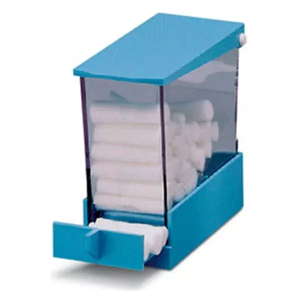 Zirc Dispenser Cotton Roll Deluxe Blue With No-Skid Base Ea
